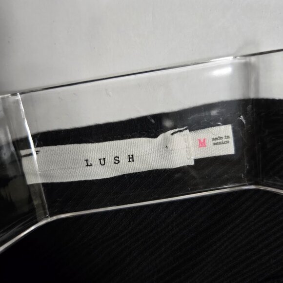 Lush Black Ribbed Scoop Back Bodysuit –‎ Size S - Picture 4 of 4